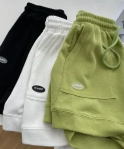 2026 Women's Comfortable Loose Wide-legged Drawstring A Pants Slim Waist Slim Fit Casual Home Versatile Sports Shorts New