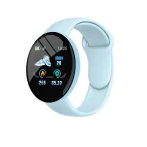 D18 Smart Watch with Fitness Tracking and Sleep Monitor for Men and Women - Bluetooth and Music Features - Blue