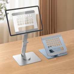 Aluminum Tablet Stand with Folding and Rotating Features for Home and Office Use