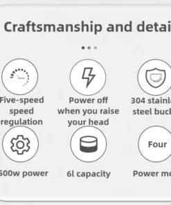 Alternative view of Chef 1500W Multifunctional Stand Mixer - Electric Dough Blender for Home Use - 220V
