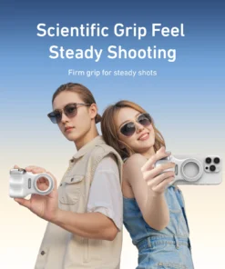 Alternative view of TELESIN Magnetic Phone Camera Shoot Hand Grip Phone Holder Shooting Aid Remote Control Handle for Iphone HUAWEI SAMSUNG Phone