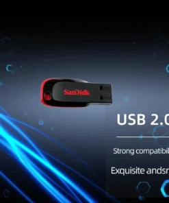 SanDisk USB Flash Drive - 16GB to 128GB, USB 2.0, Compact Memory Stick for Desktop and Laptop