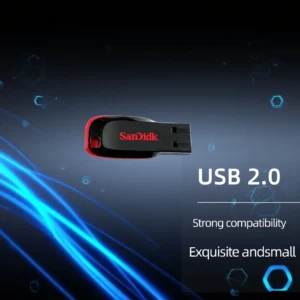 SanDisk USB Flash Drive - Compact USB 2.0 Memory Stick for Desktop and Laptop, 16GB to 128GB - 16 GB