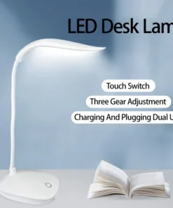 LED Reading Desk Lamp Portable Desk Lamp USB Charging Table Light Touch Dimming Learn Eye Protection Light Room Office Lighting