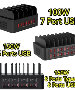 Alternative view of 150W Universal Multi USB Type C Fast Charger 16 Port 3.5A MAX Charging Station Stand For Ipad Iphone 17 16 Samsung Xiaomi Tablet