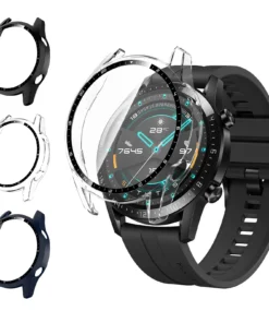 Tempered Glass Case For Huawei Watch GT2 46mm Cover Full Coverage Bumper Screen Protector For Huawei Watch GT 2 46mm Shell