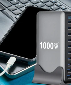 Alternative view of 1000W GaN Fast Charging Station for iPhone Samsung For Xiaomi Huawei 10-Port Fast Desktop Charger PD3.1 USB Type C Dropshipping