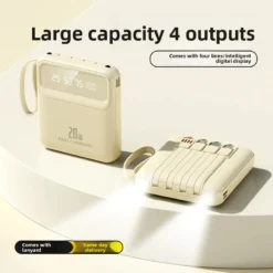 Alternative view of Xiaomi 20000mAh Power Bank with Built-in Cable - External Battery Charger for iPhone, Samsung, iPad