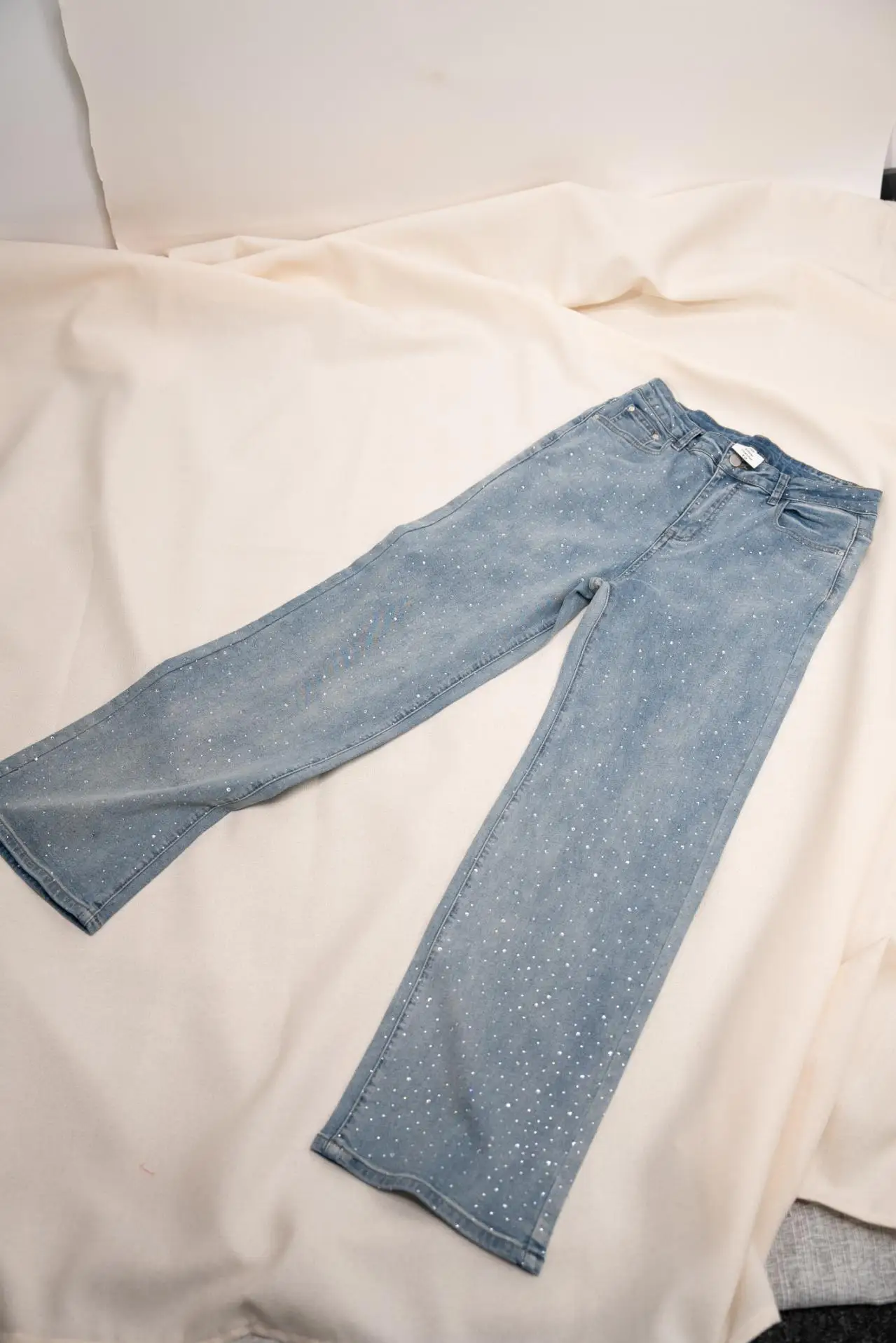 High Waist Straight-Leg Jeans for Women - Stretch Washed Denim Trousers - Image 6