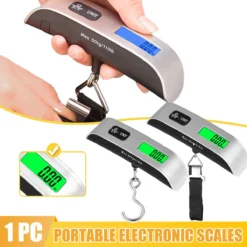 Digital Portable Scale with LCD Display for Weighing Suitcases up to 110lb/50kg