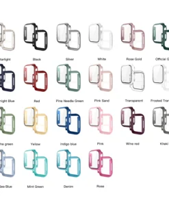 Alternative view of Tempered Glass+Cover For Apple Watch 11 10 9 8 7 46mm 42mm PC Bumper Screen Protector Case iWatch Series 7 6 5 4 SE3 44 40 45mm