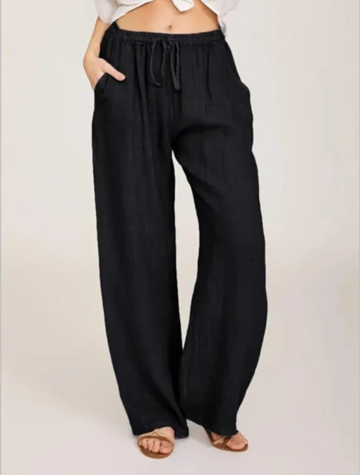 Loose Cotton Hemp Casual Pants with Comfortable Fit for Women in Summer and Autumn - Image 2