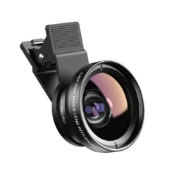 Clip-on Mobile Phone Camera Lens Kit with 15X Macro and 0.45X Super Wide Angle for Photography Enthusiasts