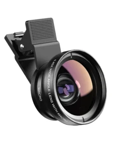 2 In 1 Clip-on Fish Eye Magnifiers Mobile Phone Lens Professional Mobile Phone Camera Lenses 15X Macro 0.45X Super Wide Angle