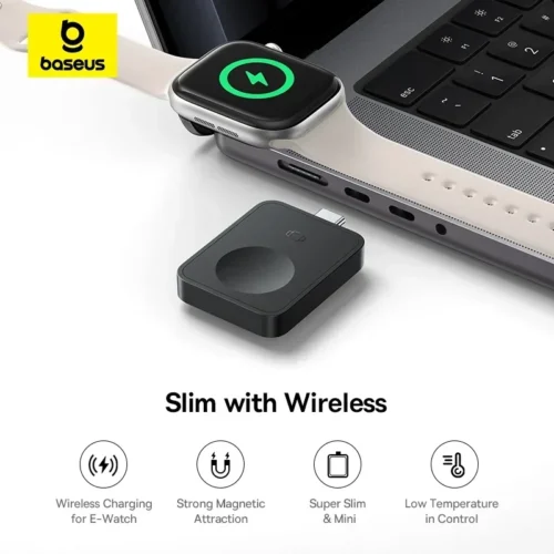 Alternative view of Baseus MagPro Magnetic Wireless Charger for E-Watch 2.5W For Apple Watch S1-S10 Series SE Series Ultra Series
