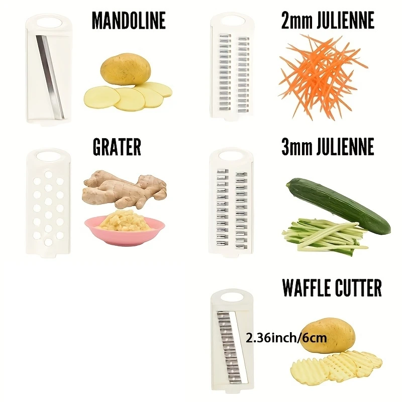 5-in-1 Vegetable Chopper and Mandoline Slicer - Image 6