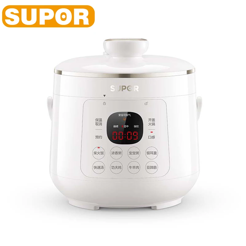 Electric Pressure Cooker with 2.3L Capacity for Portable, Easy Cooking for 1-4 People