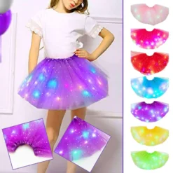 Alternative view of LED Tutu Skirt for Girls - Glowing Costume for Parties and Dance Events