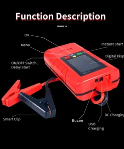 Alternative view of C158 Super Capacitor Jump Starter 12V 3in1 Fast Charge Car Battery Booster For Gas/Diesel Vehicles With Smart Detection