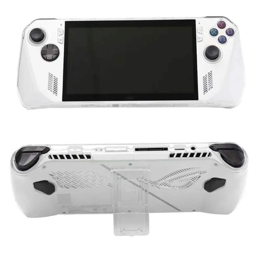 Shockproof Protective Case with Kickstand PC Back Cover Transparent Full Coverage Handheld Console Shell for Asus ROG Ally - Image 4
