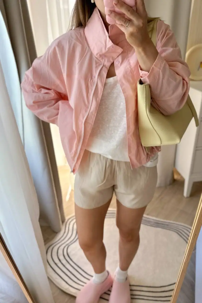 Women's Windproof Stand Collar Hooded Jacket - Lightweight Outdoor Coat - Image 3