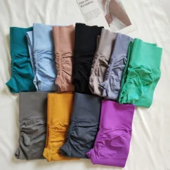 Seamless High Waist Yoga Leggings with Scrunch Butt and Quick Dry, See-Through Design for Women