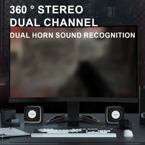 Lenovo HiFi Stereo Desktop Speakers with LED Lights and Dual Channel Connectivity for Computers - Image 6