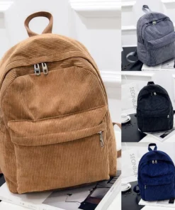 New Trend Backpack Fashion Women Corduroy Backpack College Women Solid Color School Backpack Travel Shoulder Bags For Teenagers
