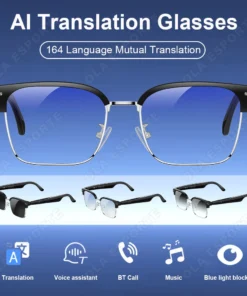 Fashion Smart Glasses Bluetooth call Voice Assistant Music Playback AI Intelligent Translation Glasses 170mAh Long Battery Life