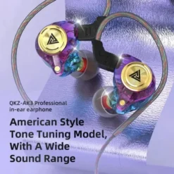 Alternative view of Wired Earphones with Microphone – HiFi Bass Sound for Sports and Gaming