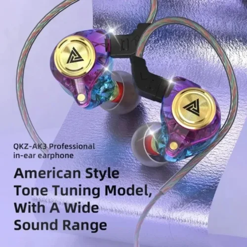 Alternative view of QKZ Wired Earphones with Microphone – HiFi Bass Headphones for Sports and Gaming