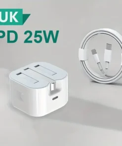 UK USB C Charger For iPhone 15 14 13 Pro QC3.0 Quick Charge PD 25W Type C Fast Charging Travel Wall Charger Power Adapter