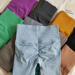 Alternative view of Seamless High Waist Yoga Leggings with Scrunch Butt and Quick Dry, See-Through Design for Women