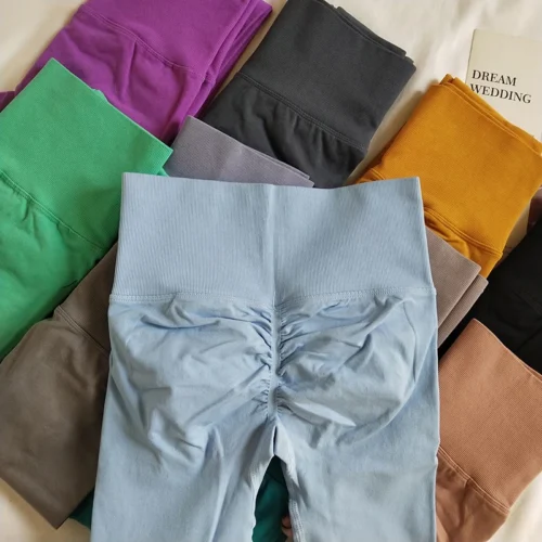 Alternative view of Seamless High Waist Yoga Leggings with Scrunch Butt – Quick Dry, See-Through Design