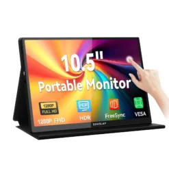 Portable Touchscreen Monitor with 100% sRGB IPS for Switch, PS5, Raspberry Pi, and Laptops