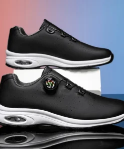 Alternative view of Golf Shoes Air Cushion Men Sports Running Shoes Breathable Lightweight Comfortable Athletic Nonskid Rotating Button Sneakers