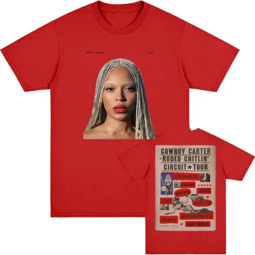 Beyoncé T-shirt featuring Cowboy Carter design, short sleeve and loose fit for women - Image 5