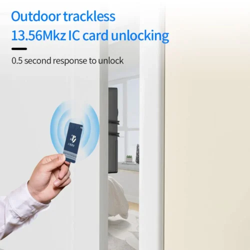 Alternative view of Smart Tuya Bluetooth Indoor Invisible Lock for Wooden Doors – 13.56 IC Card Support with Wi-Fi Gateway