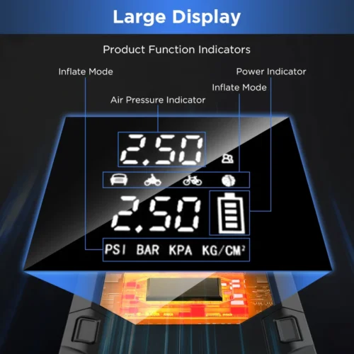 Alternative view of Junsun 450A Car Jump Starter 8000mAh Power Bank Portable Air Compressor 12V Starting Device for Car Battery Emergency Starter