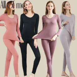 Warm Thermal Underwear Set with Shaping Feature for Women