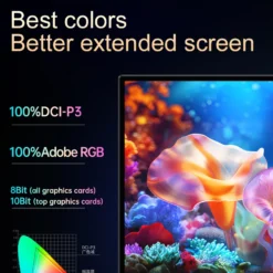 Alternative view of 14" Portable OLED Monitor with 3840x2400 Resolution and 500 Nits HDR for Professionals