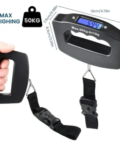 Alternative view of 50kg Digital Luggage Scale Portable Suitcase Scale Handheld Electronic Scales Backlight Digital Display Travel Accessories