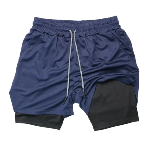 Men's Casual Fitness Shorts with Multi Pockets and Mesh Lining for Running and Beach Activities - Image 5