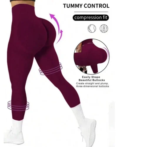 High-Waist Seamless Yoga Capri Pants for Women - Solid Color Options