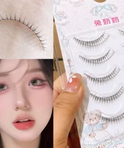 Korean Comic Lower False Eyelashes Reusable Natural Looking Lower Eyelash Extension With Glue For Daily Eye Makeup For Ladies