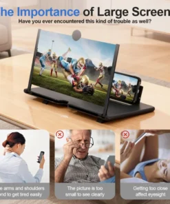 Alternative view of 12 Inch Phone Screen Magnifier Ultra HD Mobile Movie Viewer for Eye Protection Landscape TV Viewing Full Screen Portable Stand