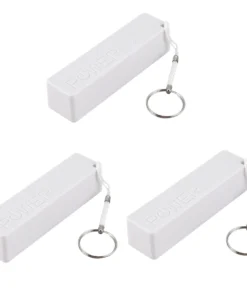 Alternative view of Portable Power Bank Charger (18650) - White, Keychain Included (Batteries Not Included)