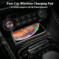 Alternative view of Wireless Car Charger with Fast Charging and Silicone Stand for iPhone and Samsung