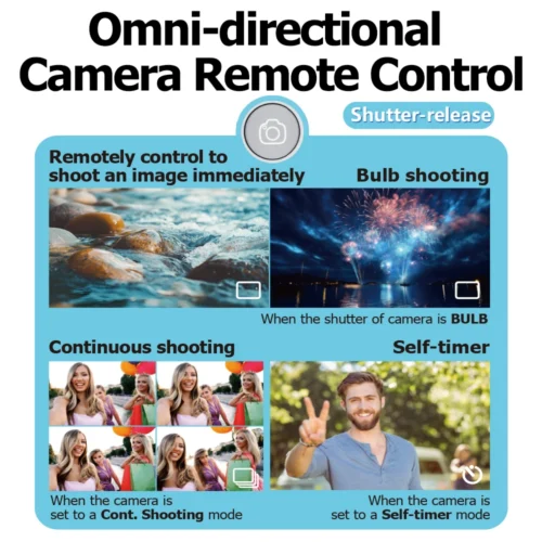 Alternative view of AODELAN USB-C Rechargeable Wireless Shooting Grip Tripod with Remote Control for Vlogging Zoom Focus Replace Sony GP-VPT2BT