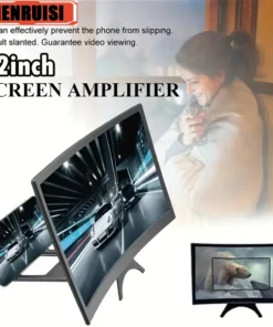 Mobile Phone Screen Magnifier 3D HD Magnifier 12 Inch Large Screen Amplifier Curved Screen Smartphone Video Amplifier Holder